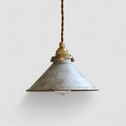 Hanglamp Vintage Industrieel met Gedraaide Kabel en Messing Fitting