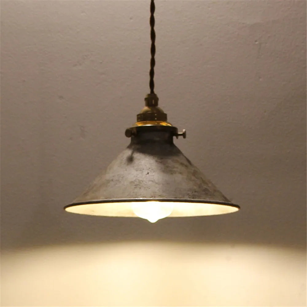 Hanglamp Vintage Industrieel met Gedraaide Kabel en Messing Fitting