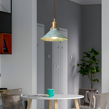 Hanglamp Vintage Industrieel met Gedraaide Kabel en Messing Fitting