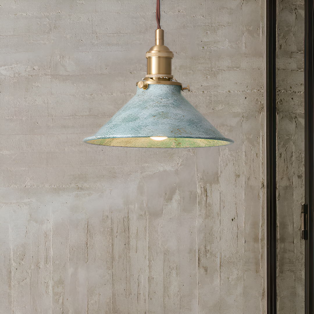 Hanglamp Vintage Industrieel met Gedraaide Kabel en Messing Fitting