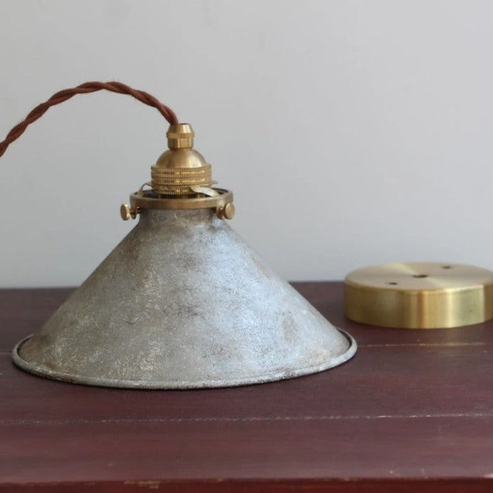 Hanglamp Vintage Industrieel met Gedraaide Kabel en Messing Fitting