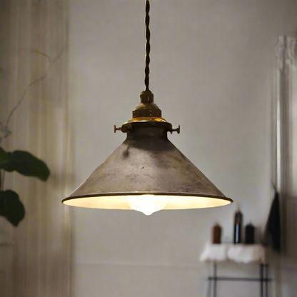 Hanglamp Vintage Industrieel met Gedraaide Kabel en Messing Fitting