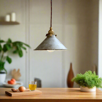 Hanglamp Vintage Industrieel met Gedraaide Kabel en Messing Fitting
