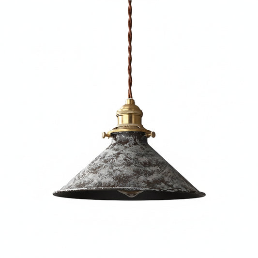 Hanglamp Vintage Industrieel met Verweerd Metalen Kap