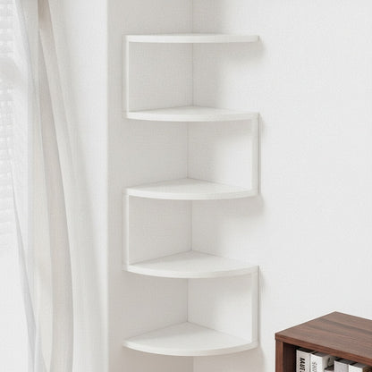 Hoekwandrek met 5 Niveaus en Zigzag Design voor Boeken en Decoratie