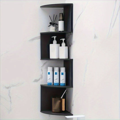 Hoekwandrek met 5 Niveaus en Zigzag Design voor Boeken en Decoratie