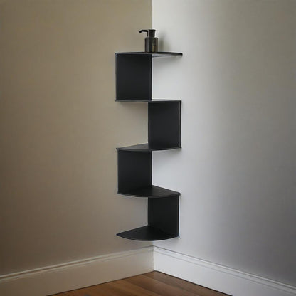 Hoekwandrek met 5 Niveaus en Zigzag Design voor Boeken en Decoratie