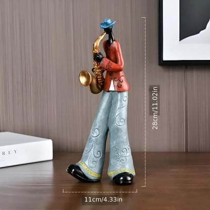Jazzmuzikant Beeldjes Decoratie Figuur met Instrument
