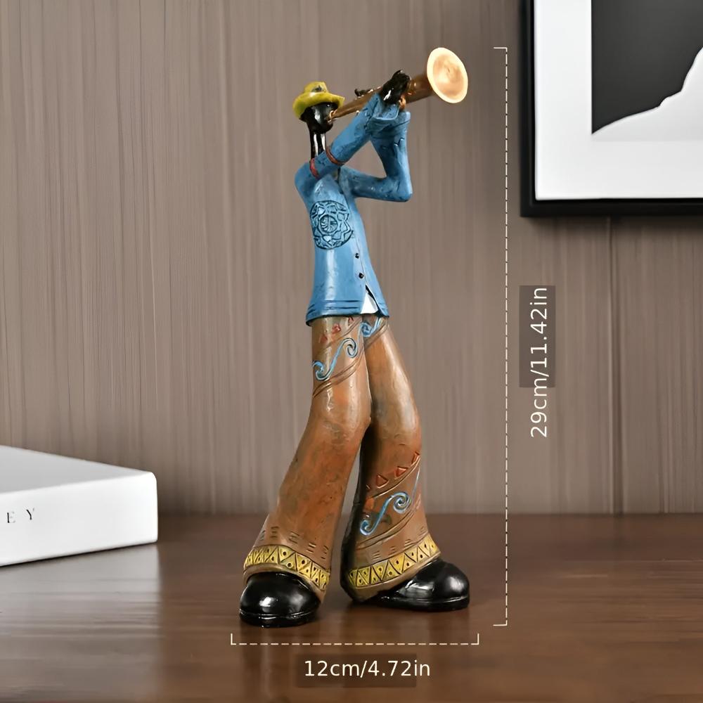 Jazzmuzikant Beeldjes Decoratie Figuur met Instrument