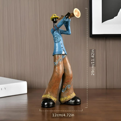 Jazzmuzikant Beeldjes Decoratie Figuur met Instrument