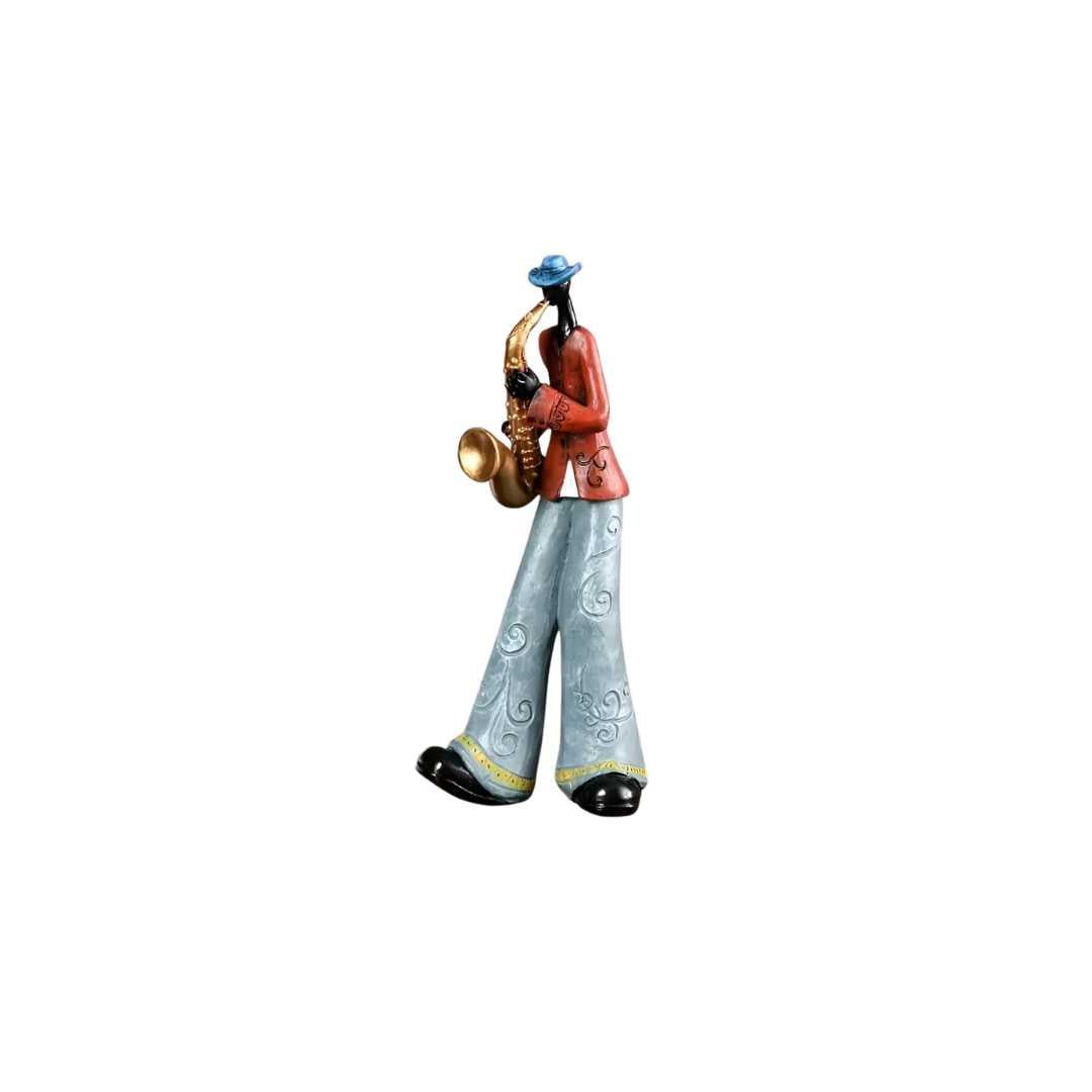 Jazzmuzikant Beeldjes Decoratie Figuur met Instrument