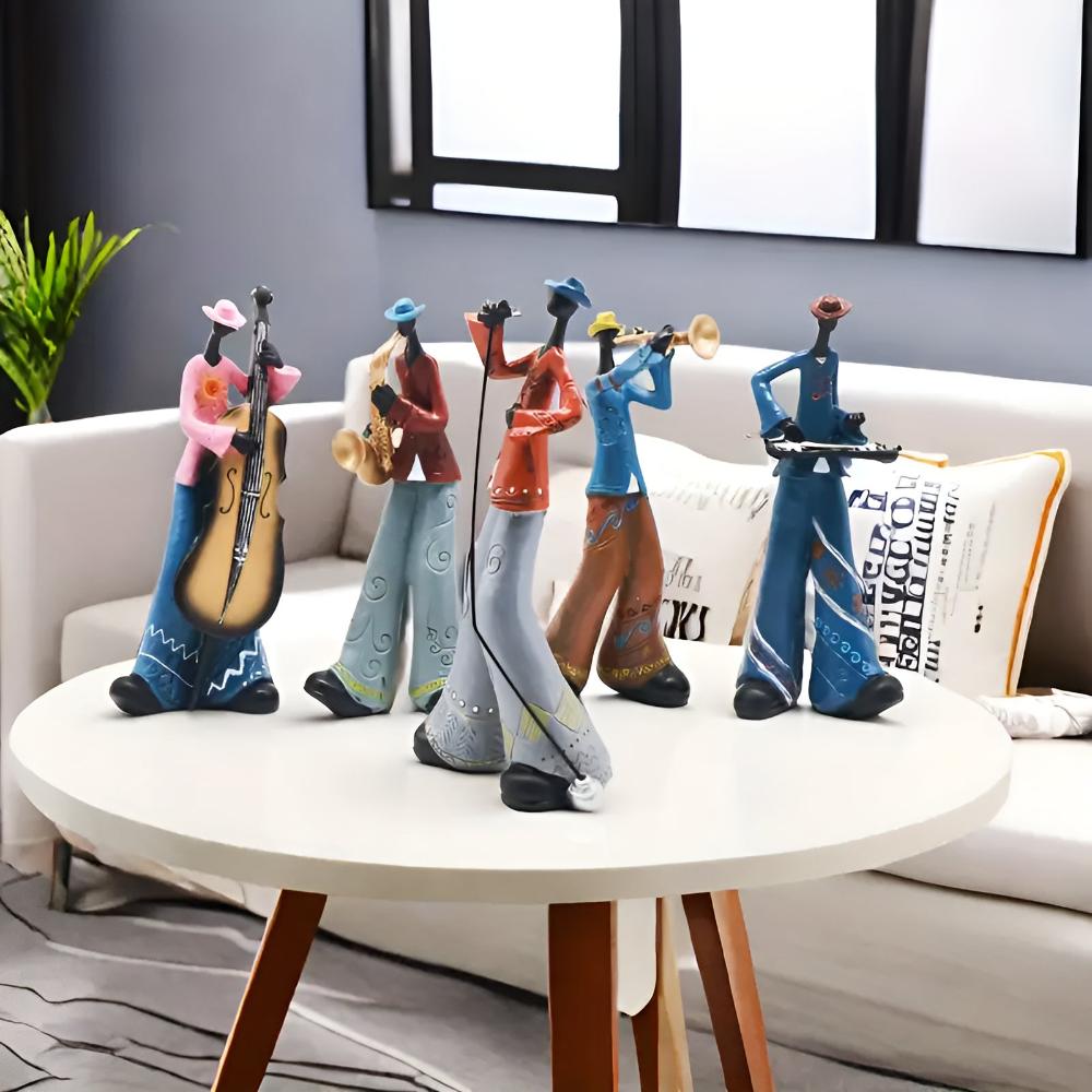 Jazzmuzikant Beeldjes Decoratie Figuur met Instrument
