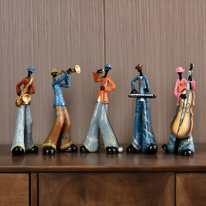 Jazzmuzikant Beeldjes Decoratie Figuur met Instrument