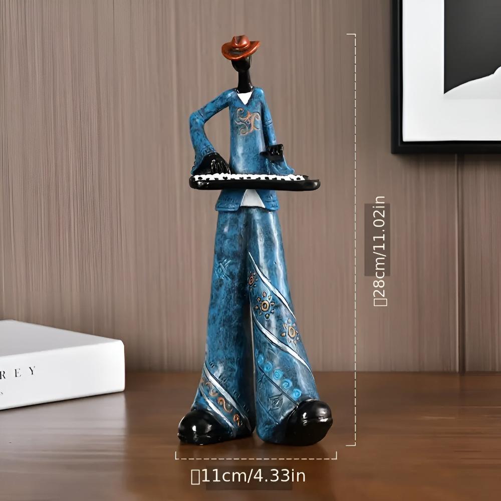 Jazzmuzikant Beeldjes Decoratie Figuur met Instrument