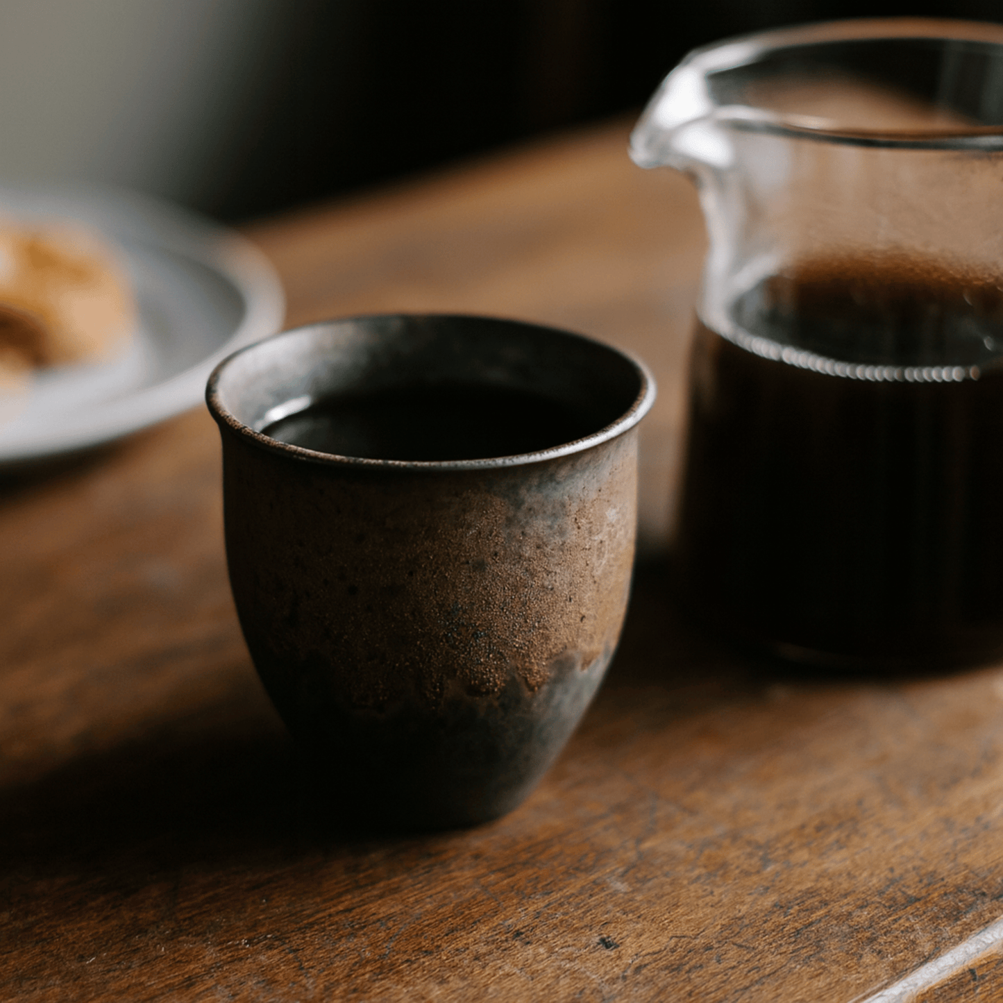 Keramische Theekopjes Set van 6 met Rustiek Glazuur voor Koffie en Thee