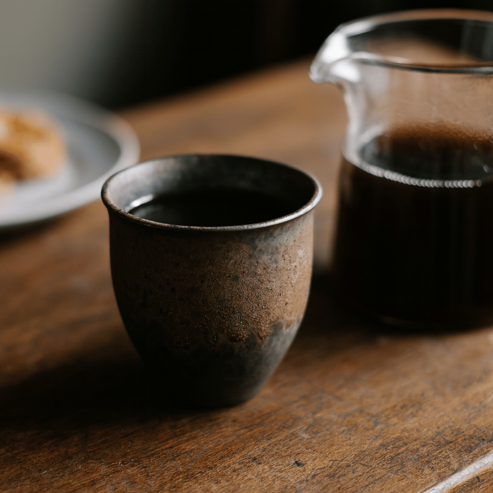 Keramische Theekopjes Set van 6 met Rustiek Glazuur voor Koffie en Thee