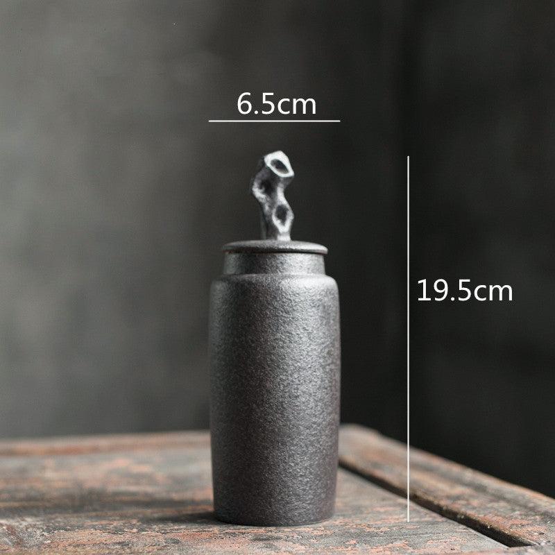 Keramische Theepot met Deksel en Sculptuurknop Wabi-Sabi Stijl