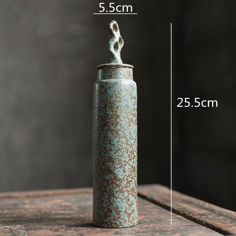 Keramische Theepot met Deksel en Sculptuurknop Wabi-Sabi Stijl