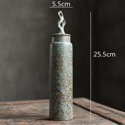 Keramische Theepot met Deksel en Sculptuurknop Wabi-Sabi Stijl