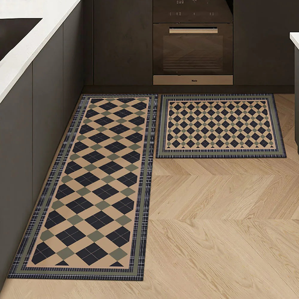 Keukenloper Antislip met Tegelmotief en Afgeronde Hoeken