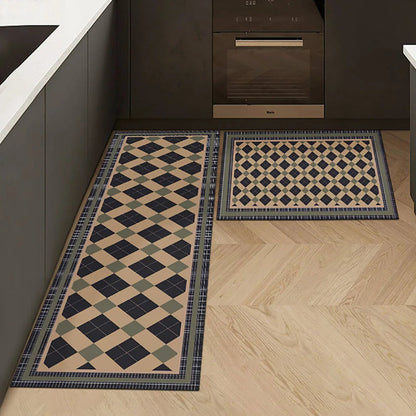 Keukenloper Antislip met Tegelmotief en Afgeronde Hoeken