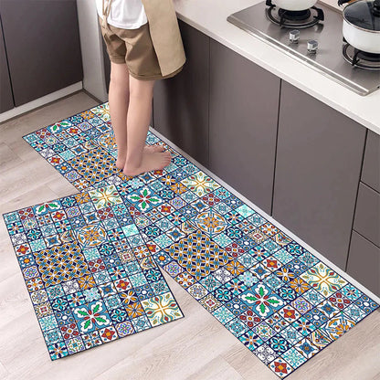 Keukenloper Antislip met Tegelmotief en Afgeronde Hoeken