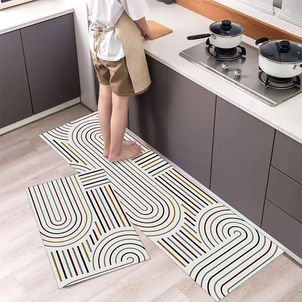 Keukenloper Antislip met Tegelmotief en Afgeronde Hoeken