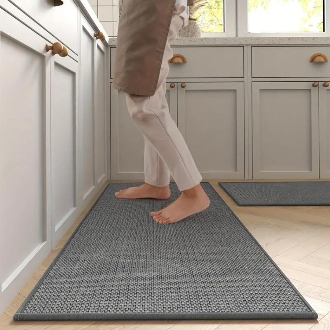 Keukenloper Keukenmat Antislip Set van 2 met Geweven Patroon