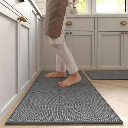 Keukenloper Keukenmat Antislip Set van 2 met Geweven Patroon
