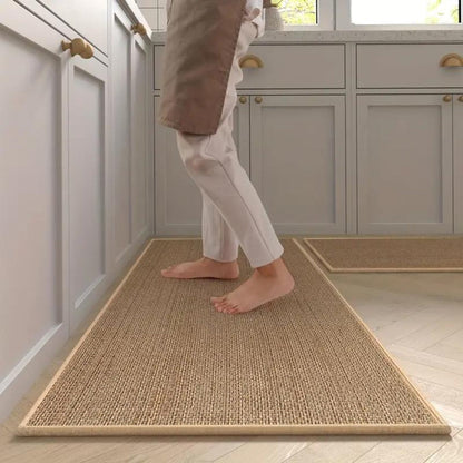 Keukenloper Keukenmat Antislip Set van 2 met Geweven Patroon