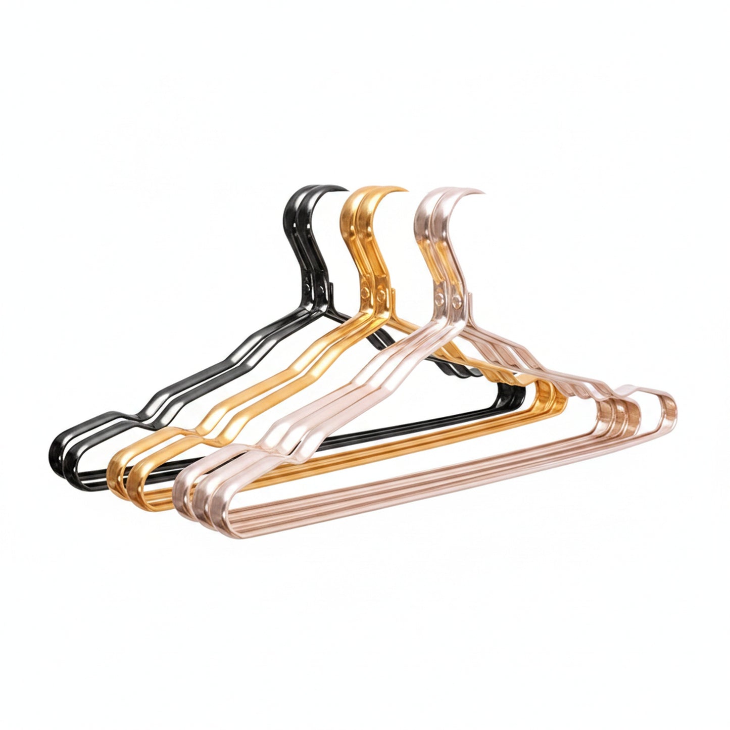 Kledinghangers Aluminium met Anti-Slip Rand Platzsparend 10-pack