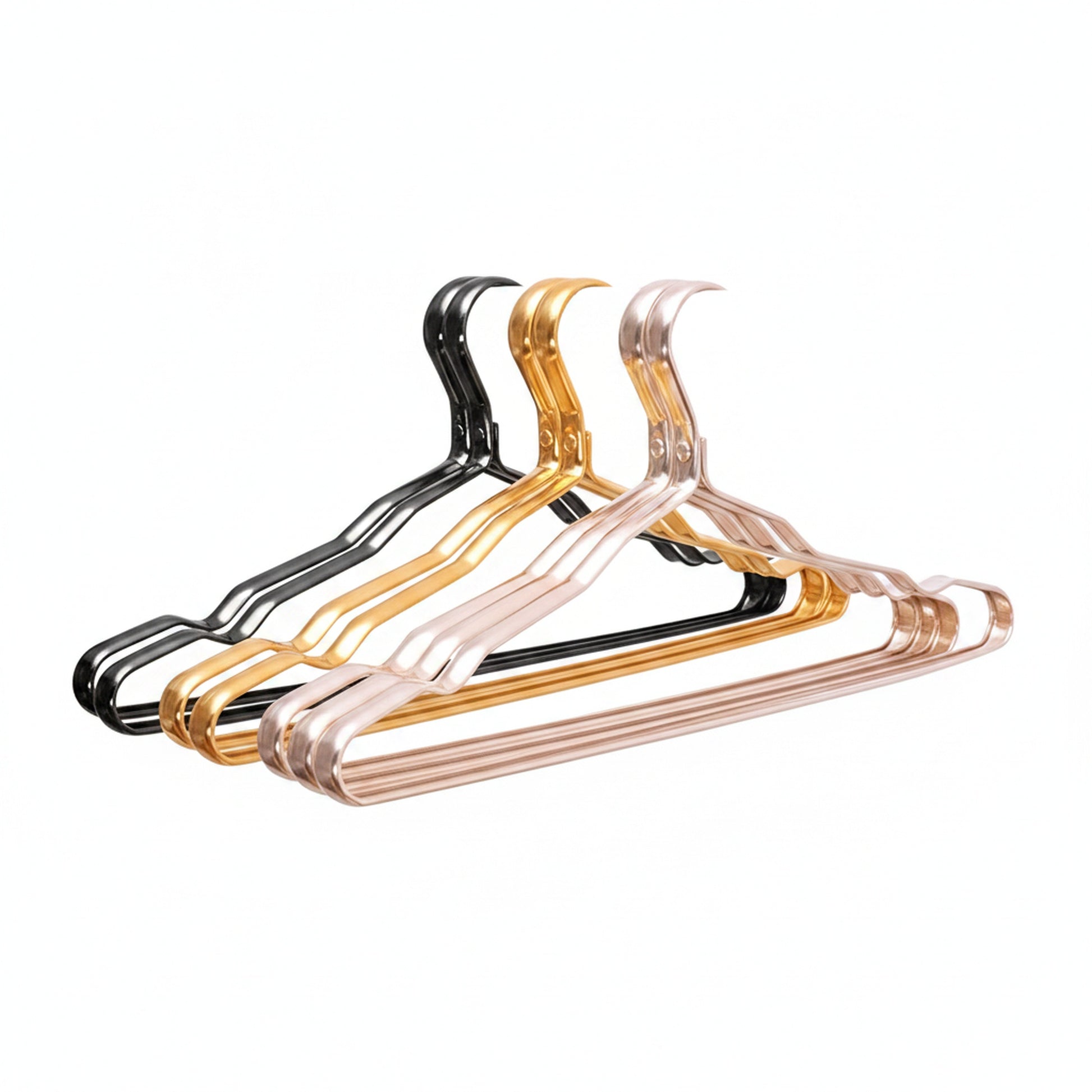 Kledinghangers Aluminium met Anti-Slip Rand Platzsparend 10-pack