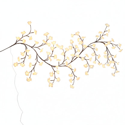 LED Bloesemtak Wanddecoratie met Warm Licht en Kunstbloemen
