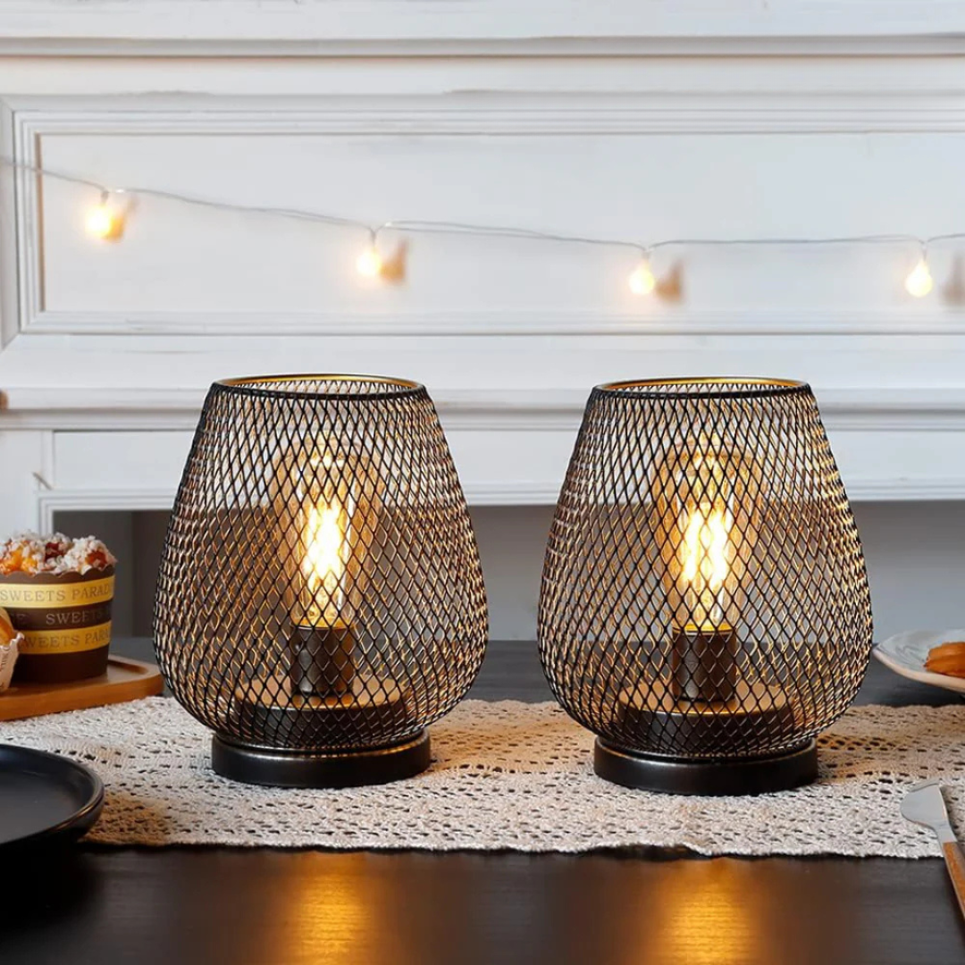 LED Lantaarn Draadloos Industrieel met Metalen Gaas