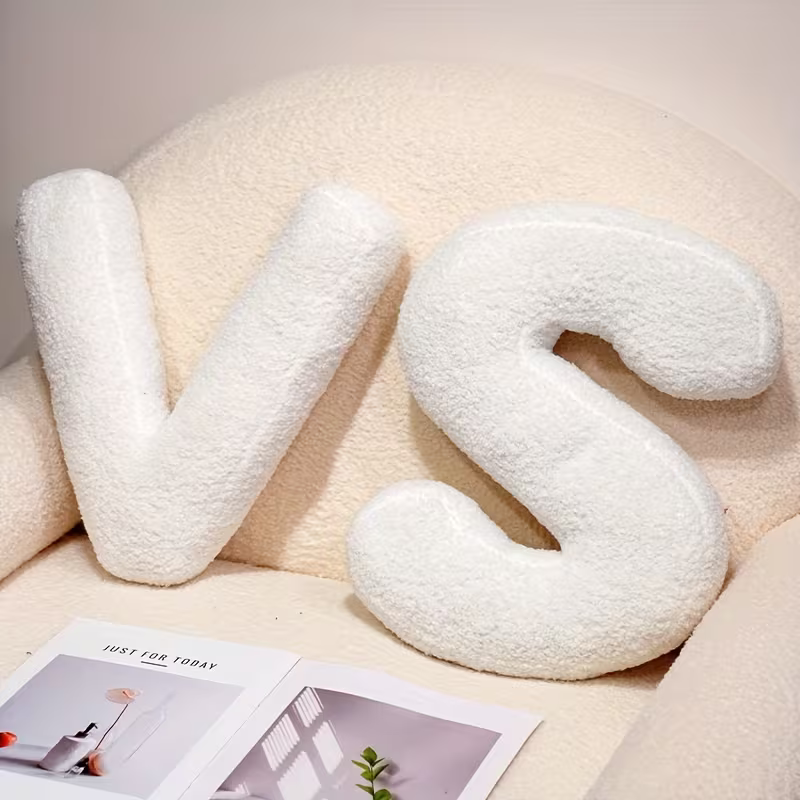 Letterkussen Pluche Sierkussen in Lettervorm voor Sofa en Slaapkamer