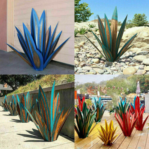 Metalen Agave Sculptuur voor Tuin en Terras met Grondpen