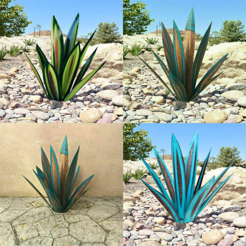 Metalen Agave Sculptuur voor Tuin en Terras met Grondpen