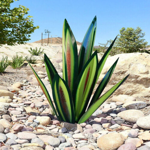 Metalen Agave Sculptuur voor Tuin en Terras met Grondpen
