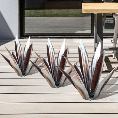 Metalen Agave Sculptuur voor Tuin en Terras met Grondpen