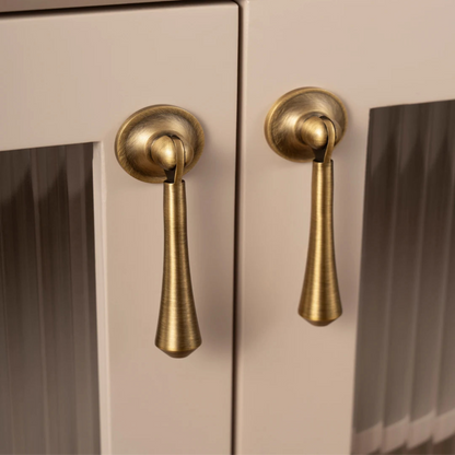 Meubelgreep met Ronde Rozet en Hangend Handvat voor Kast en Lade ##POS:6##