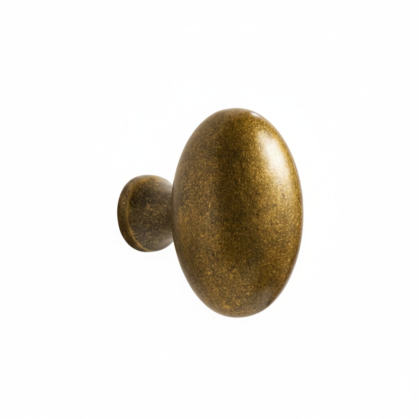 Meubelknop Vintage Antiek Messing Ovaal voor Kast en Lade ##POS:1##