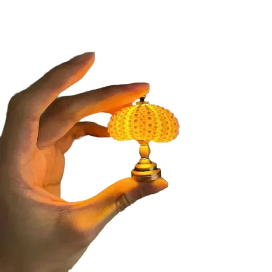 Miniatuur Tafellamp Vintage met Zeeegel Kap op Batterij