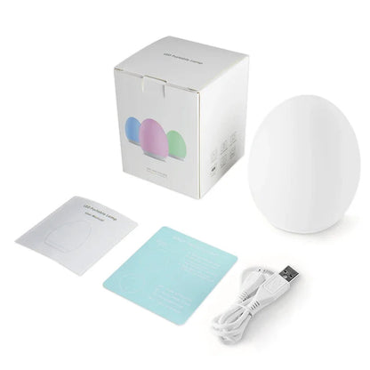 Nachtlamp Ei-vorm met Touch Bediening en 7 RGB Kleuren voor Baby en Kind