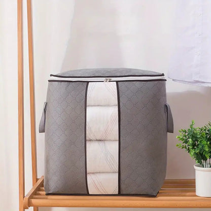 Opvouwbare Opbergtas met Transparant Venster en Versterkte Handvatten voor Kleding en Beddengoed