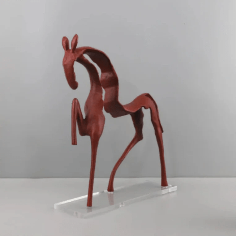 Paardenbeeldje Abstract Modern Sculptuur met Open Design