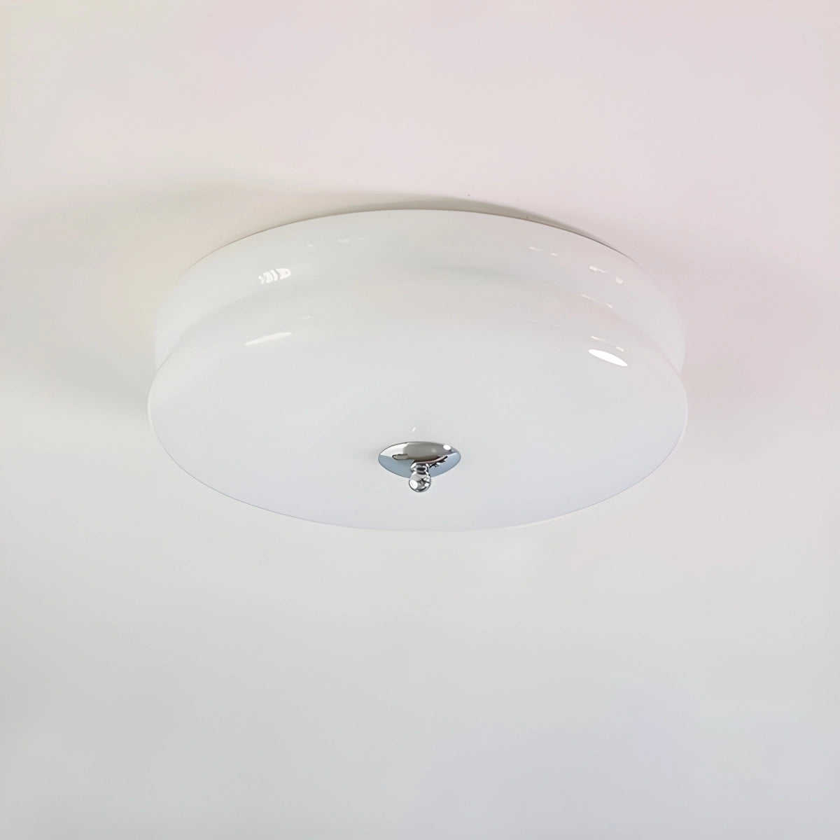 Plafondlamp Art Deco Retro met Ronde Glazen Kap
