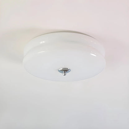 Plafondlamp Art Deco Retro met Ronde Glazen Kap