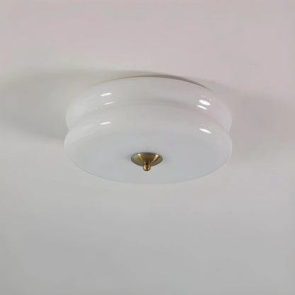 Plafondlamp Art Deco Retro met Ronde Glazen Kap
