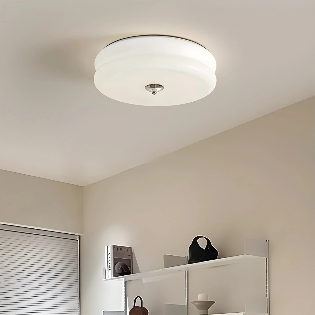 Plafondlamp Art Deco Retro met Ronde Glazen Kap