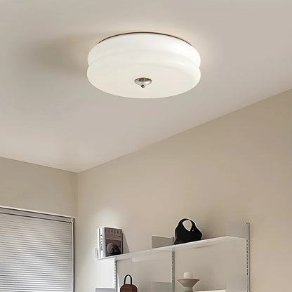 Plafondlamp Art Deco Retro met Ronde Glazen Kap